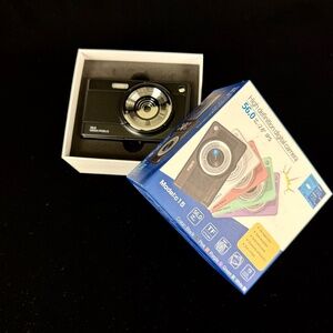 New Black Upgrade Digital Camera 56MP FHD 1080P Camera for Teens with 16x Zoom